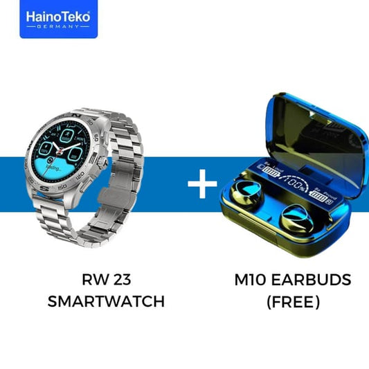 Haino Teko RW23 German Smartwatch + FREE M10 EARBUD (FREE)